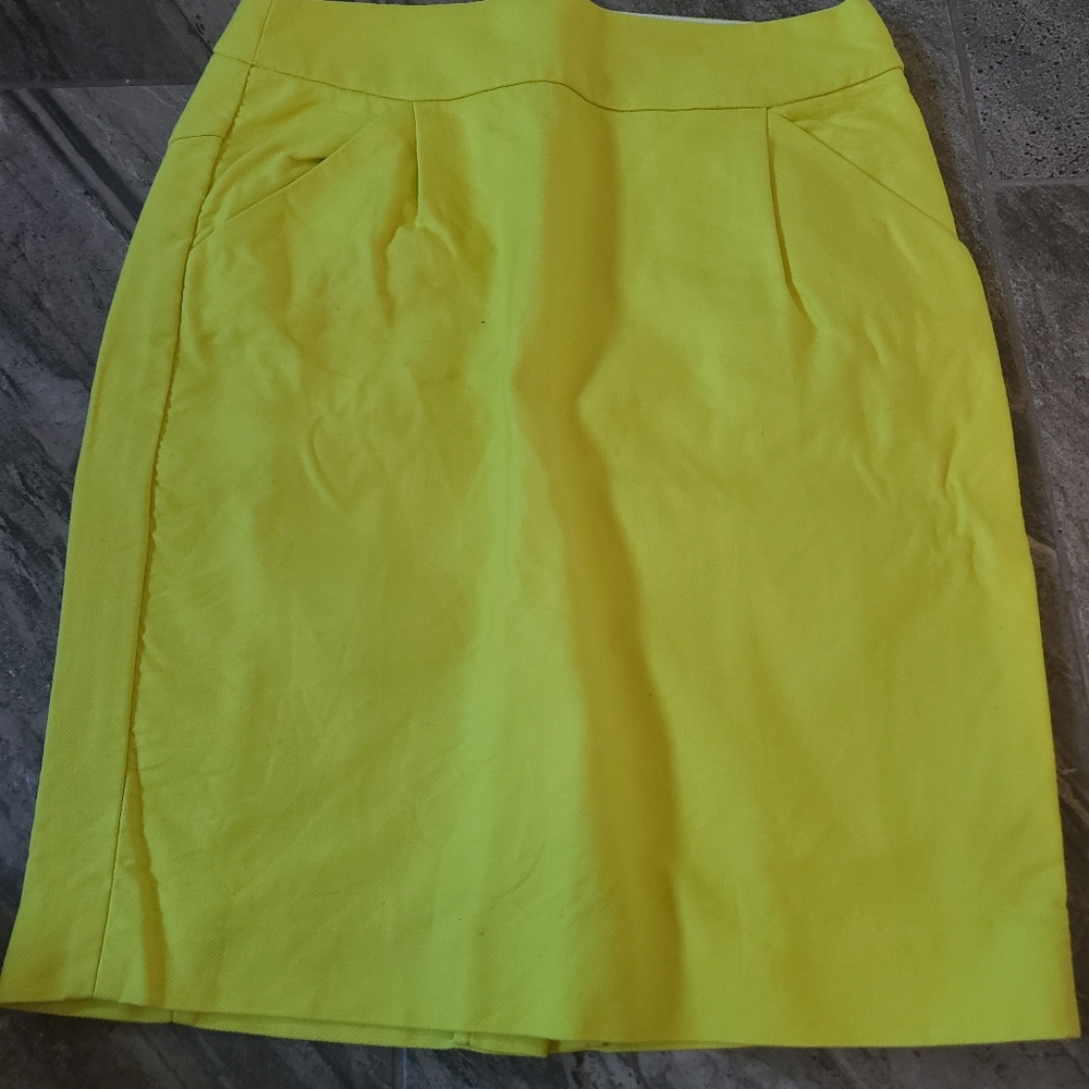 J. Crew Yellow Pencil Skirt